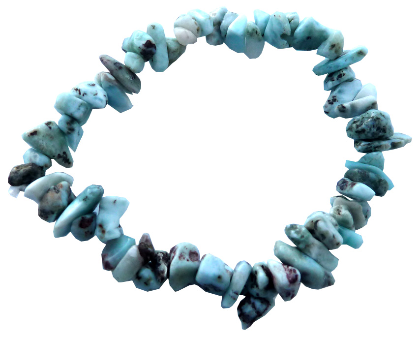 Bracelet Larimar chips 18cm