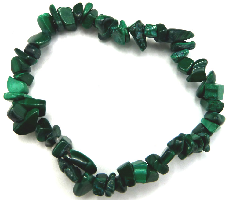 Braccialetto in chips di malachite extra