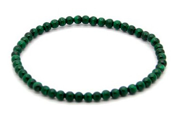 Bracelet Malachite A perles 4mm