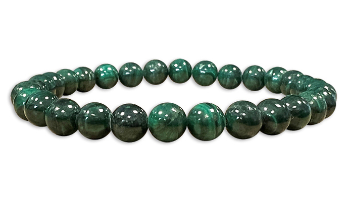 Bracelet Malachite A perles 6mm