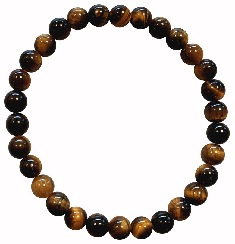 Bracelet Oeil de tigre  perles 6mm