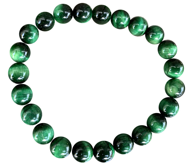 Perle di tigre occhio verde tinto 8mm