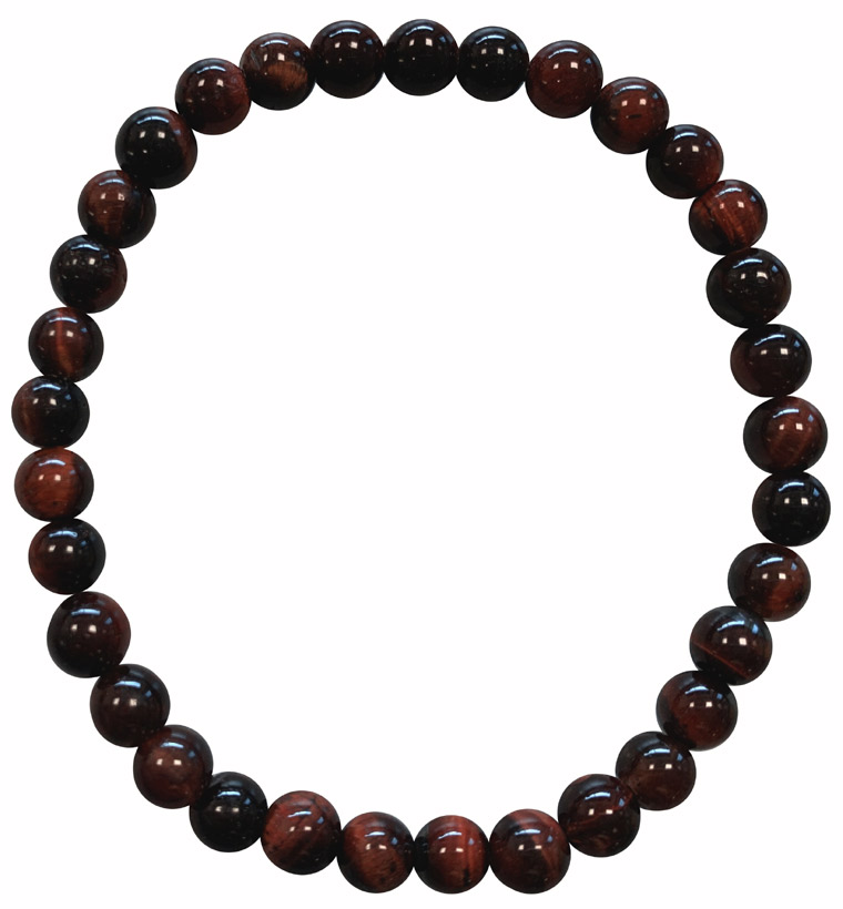 Bracelet oeil de taureau perles 6mm