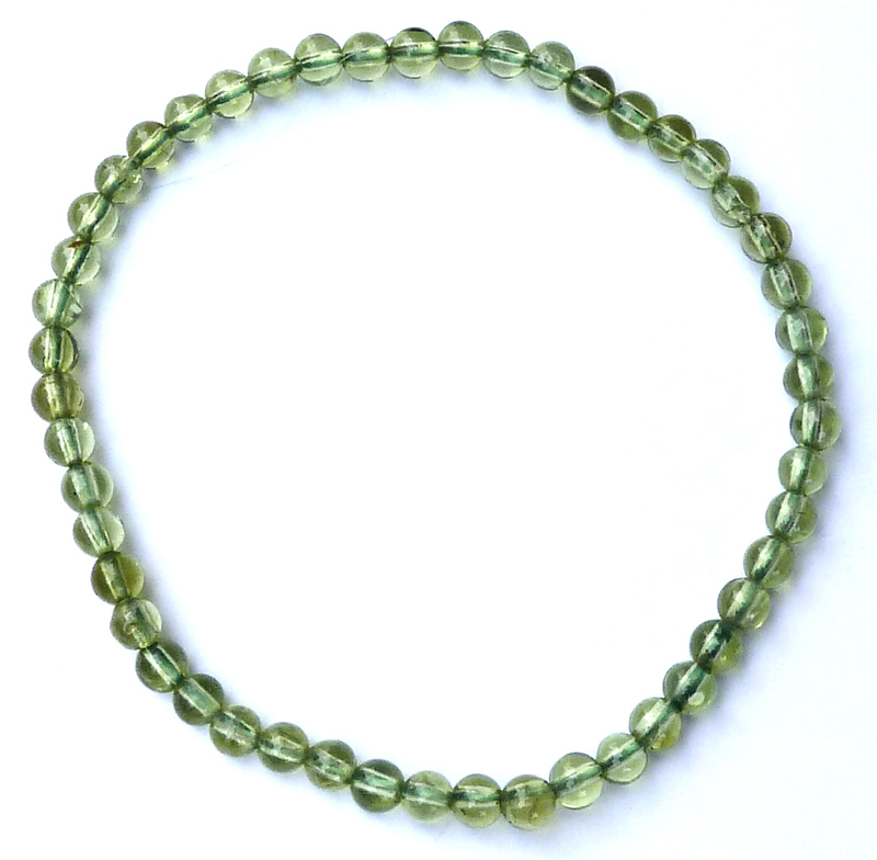 Bracelet Peridot perles 4mm
