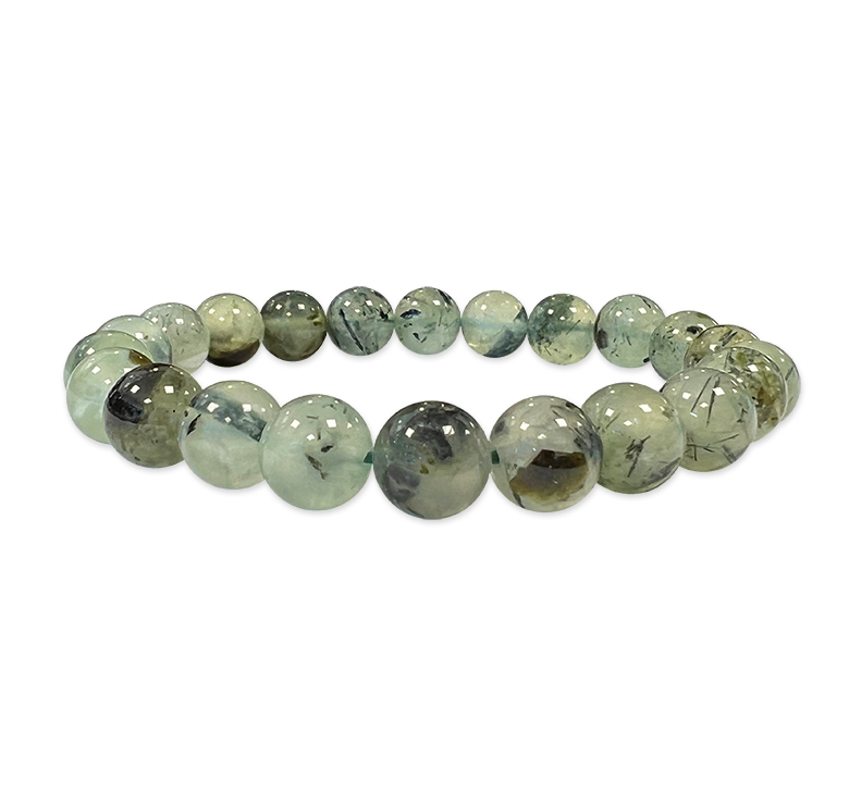 Bracelet Prehnite perles 8mm