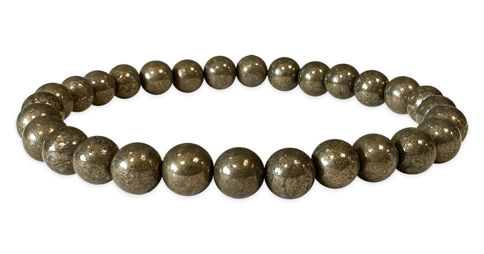 Bracelet Pyrite A perles 6mm