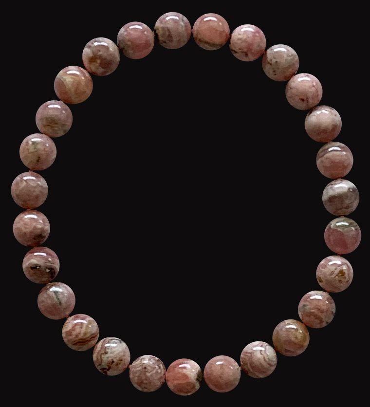 Perle di bracciale in rhodochrosite 6mm