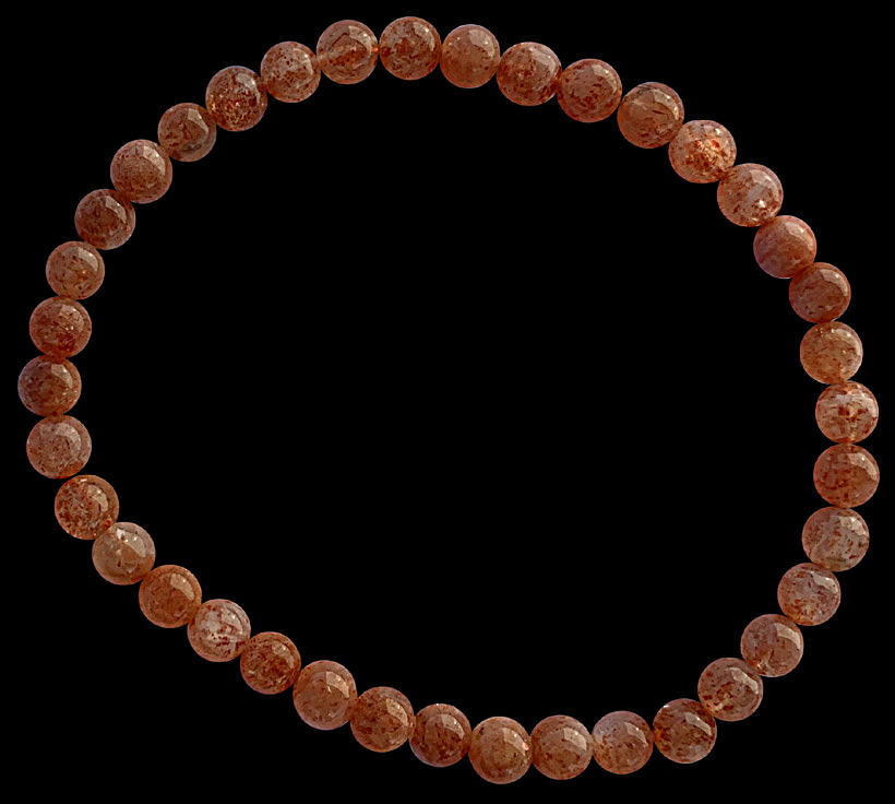 6mm A Sunstones pearls bracelet