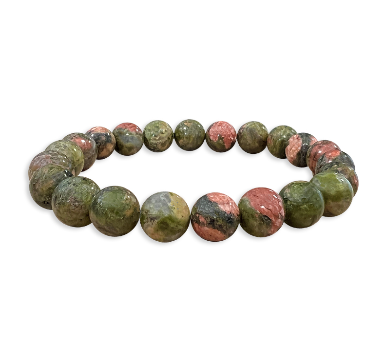 Bracelet Unakite perles 8mm