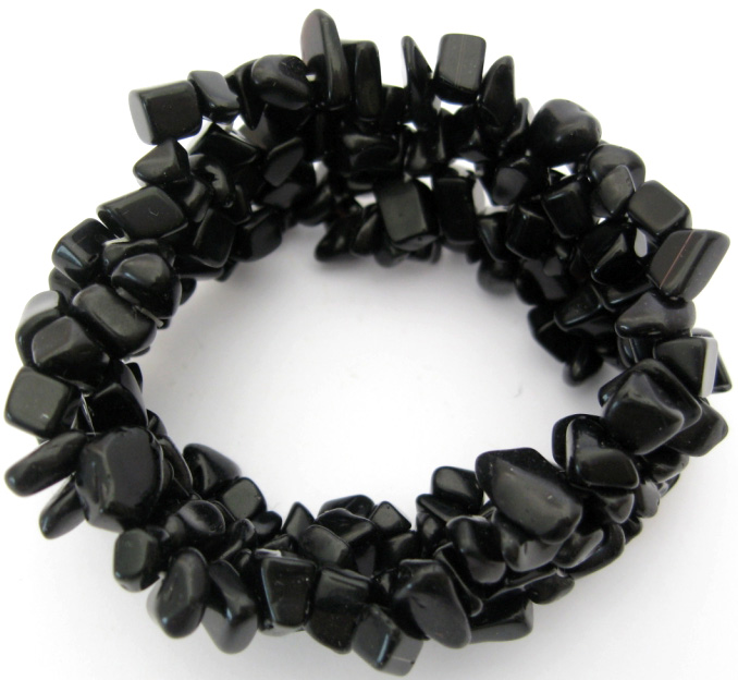 Bracelet baroque onyx noir