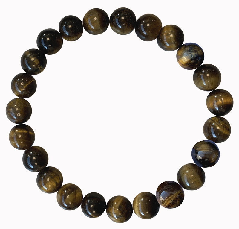 Bracelet oeil de tigre perles 8mm