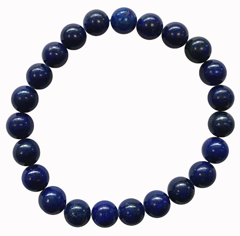 Bracelet Lapis Lazuli perles teintées 8mm