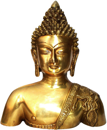 Busto di Buddha in bronzo 27 cm