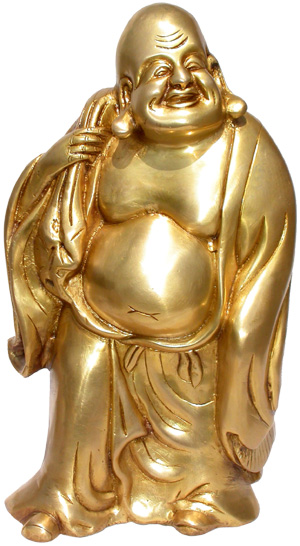 Ridere Buddha in bronzo 32 cm
