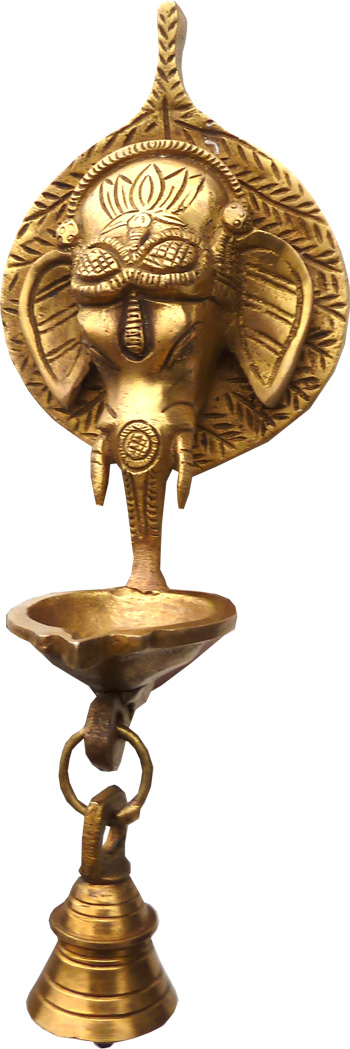 Applique in bronzo Ganesh 24 cm