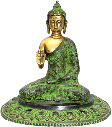 Brass tibetan buddha siddhartha 17cm