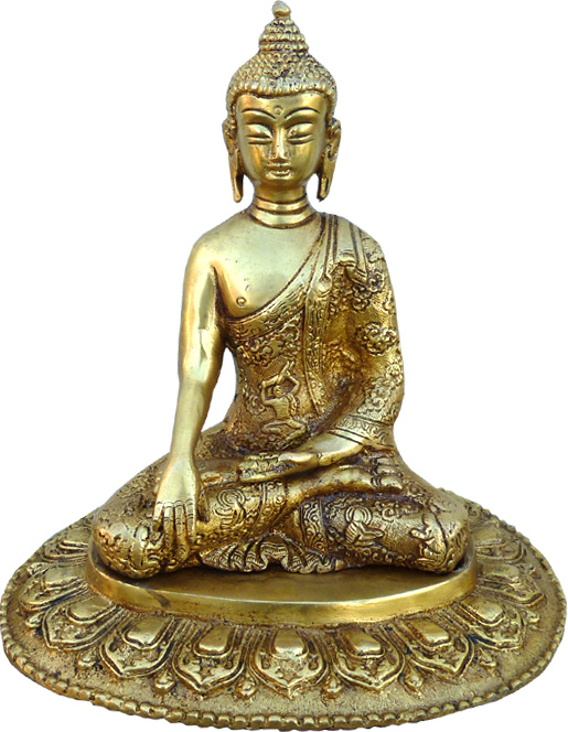Buddha meditation brass 17cm