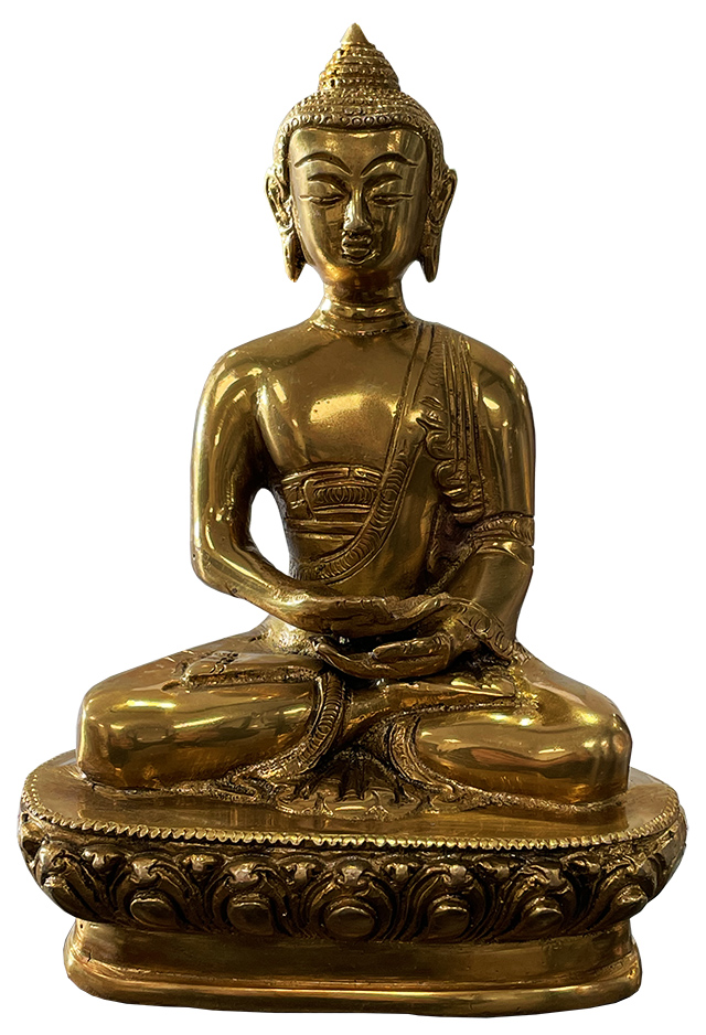 Buddha meditazione bronzo 19 cm