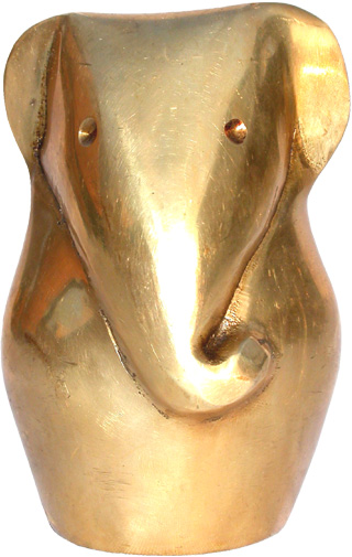 Brass abstrait ganesha 9cm