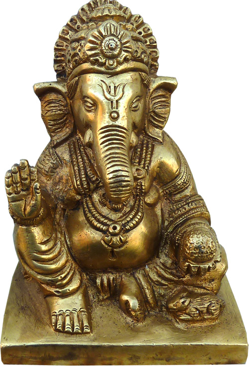 Ganesh assis bronzo 11 cm