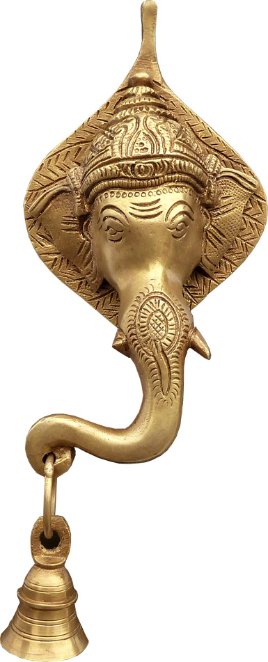 Ganesh bell wall bronze 22cm