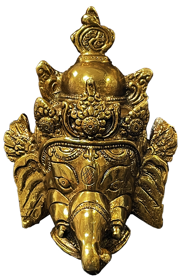 Brass ganesha head 14cm