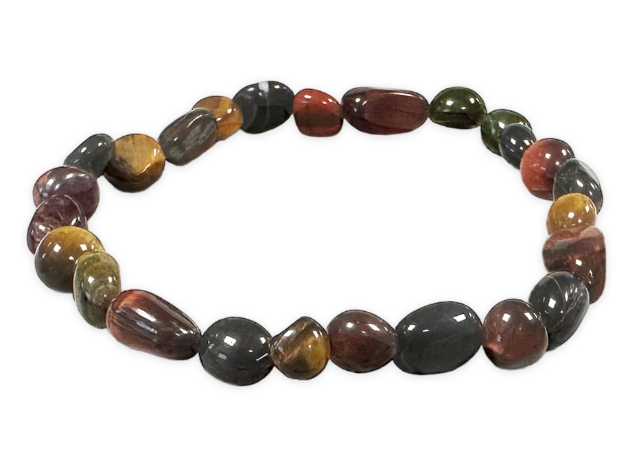 Bracelet Oeil du tigre multi pierres roulées