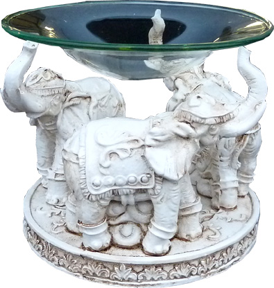 Bruciatore 3 elefanti bianchi 12cm