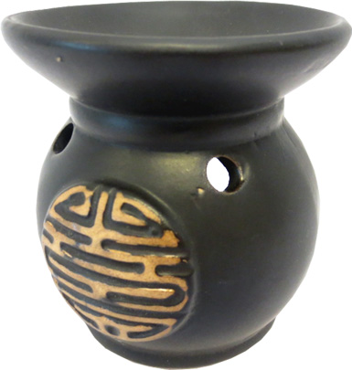 Bruleur rond noir signe chinois 8cm