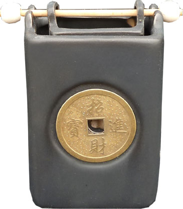 Bruleur feng shui pieces de monnaie chinoise