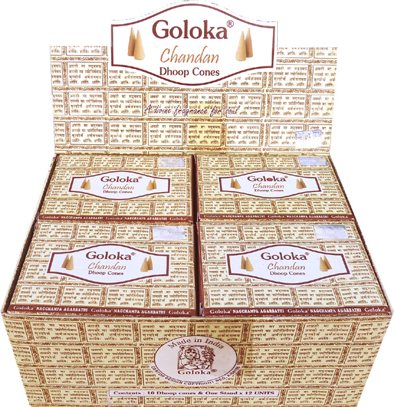 Goloka cones chandan incense