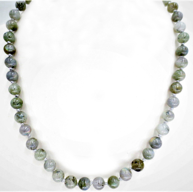 Collier labradorite perles 8mm