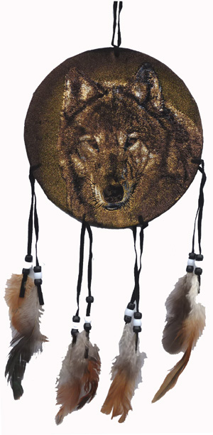 Dreamcatcher loup 17cm