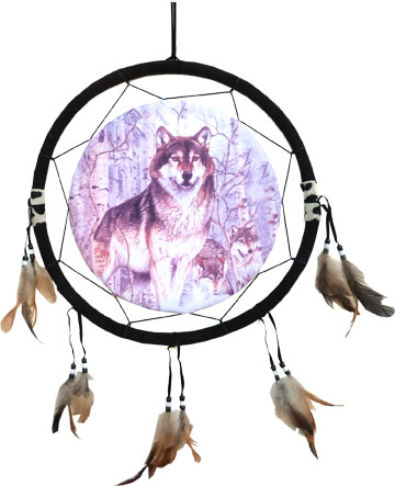 Dreamcatcher loup foret 40cm