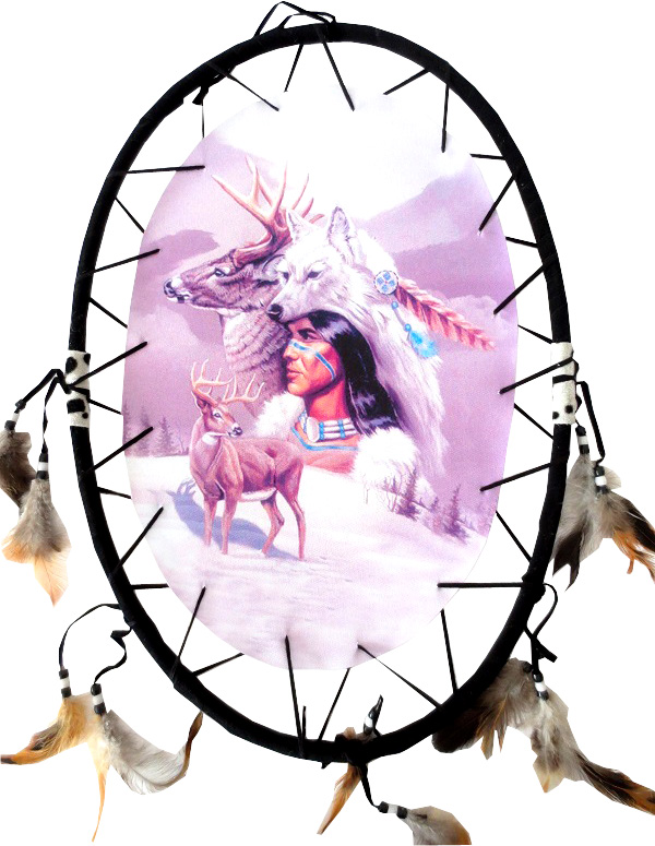 Dreamcatcher ovale indien & cerf 55cm