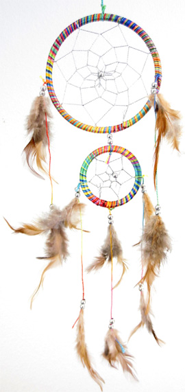 Dreamcatcher coloré perles 11cm x6