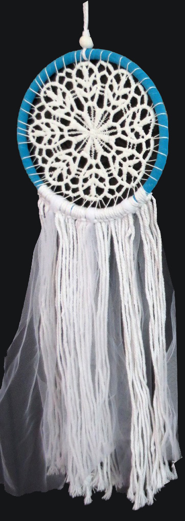 Dreamcatcher flocon en tissu brodé 13cm x3