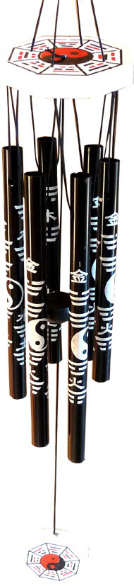 Carillon métal ying yang 85cm