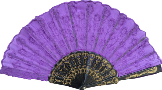 Eventail zinnia mauve 43cm