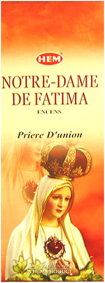 Encens hem notre dame de fatima hexa 20g