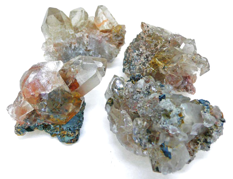  Smokey rutile quartz geode 500g