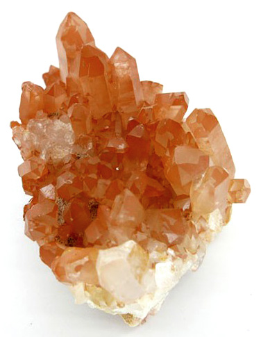 Tangerine rutile quartz geode 250g