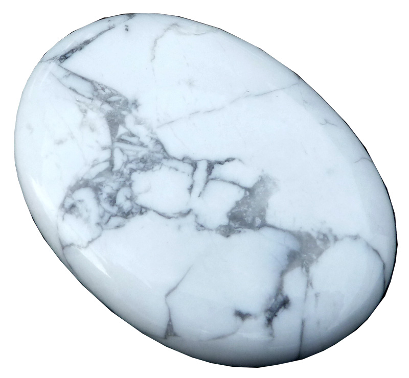 Howlite flat pebble 40g