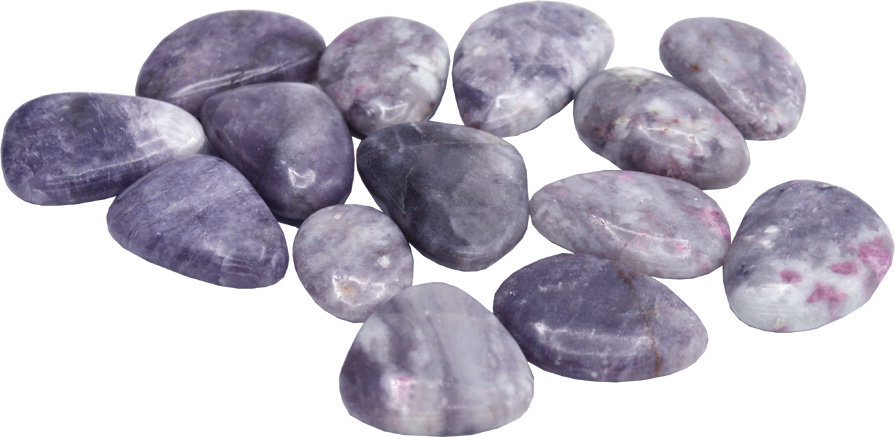 Lepidolite flat pebbles 250g