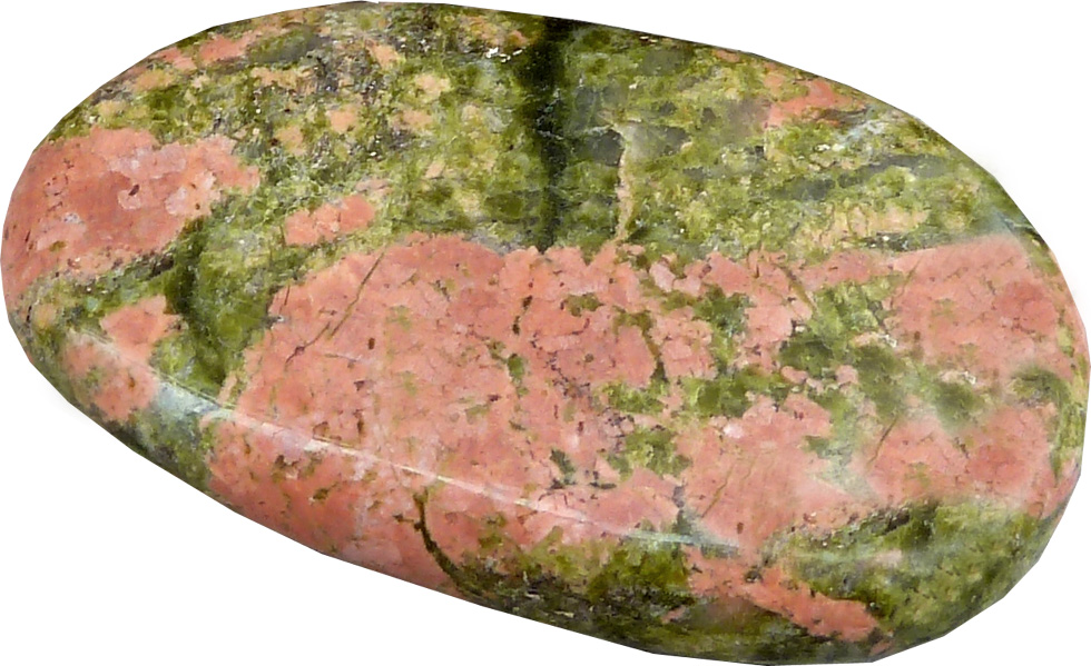 Jaspe Unakite galet plat 45g