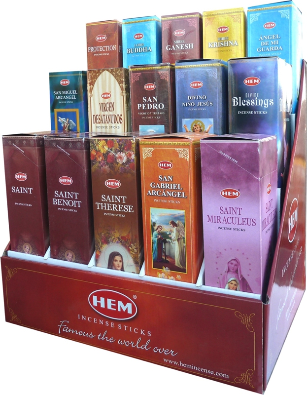 Presentoir encens hem hexa religieux 15 parfums