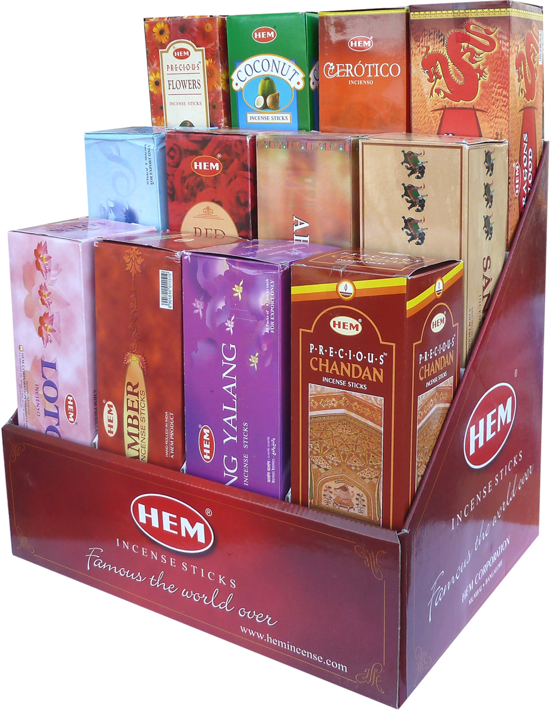 Presentoir encens hem 12 parfums 8 Bts