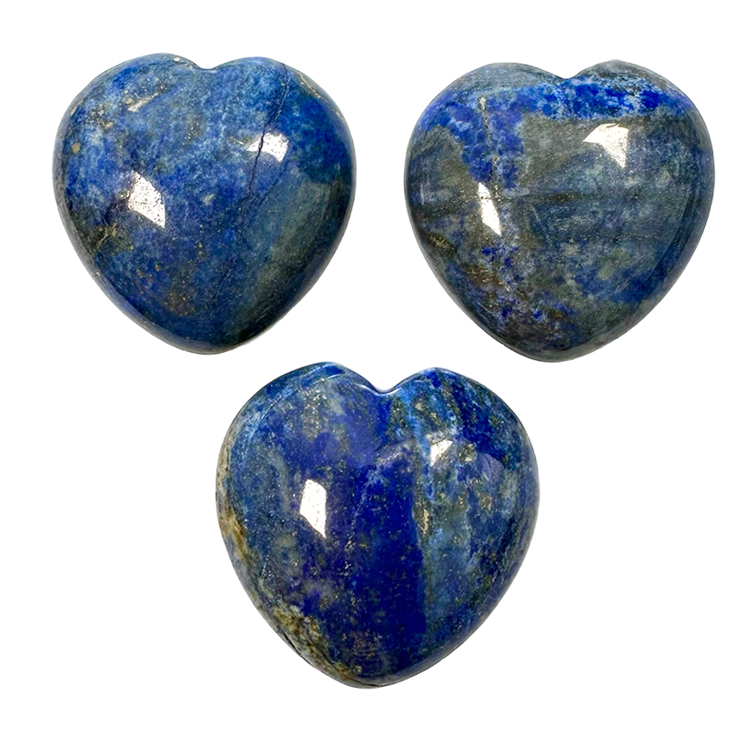 Lapis Lazuli Heart A 30mm x3
