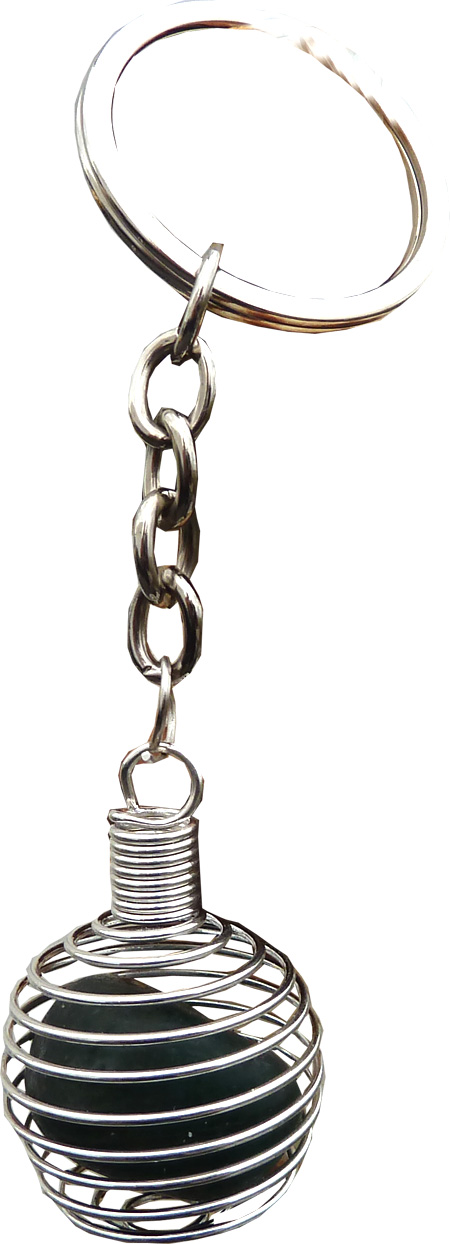 Porte clés spirale Malachite 9cm