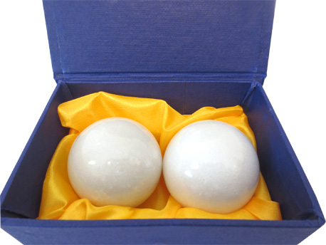 Boules de massage marbre blanc brillant 4.5cm
